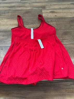 lululemon athletica Red Quilted Skirt Set